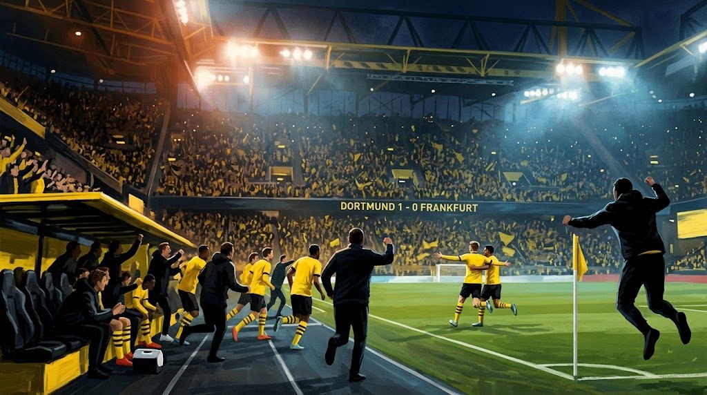 Dortmund needed an 80th-minute bench goal to scrape past Frankfurt at home.